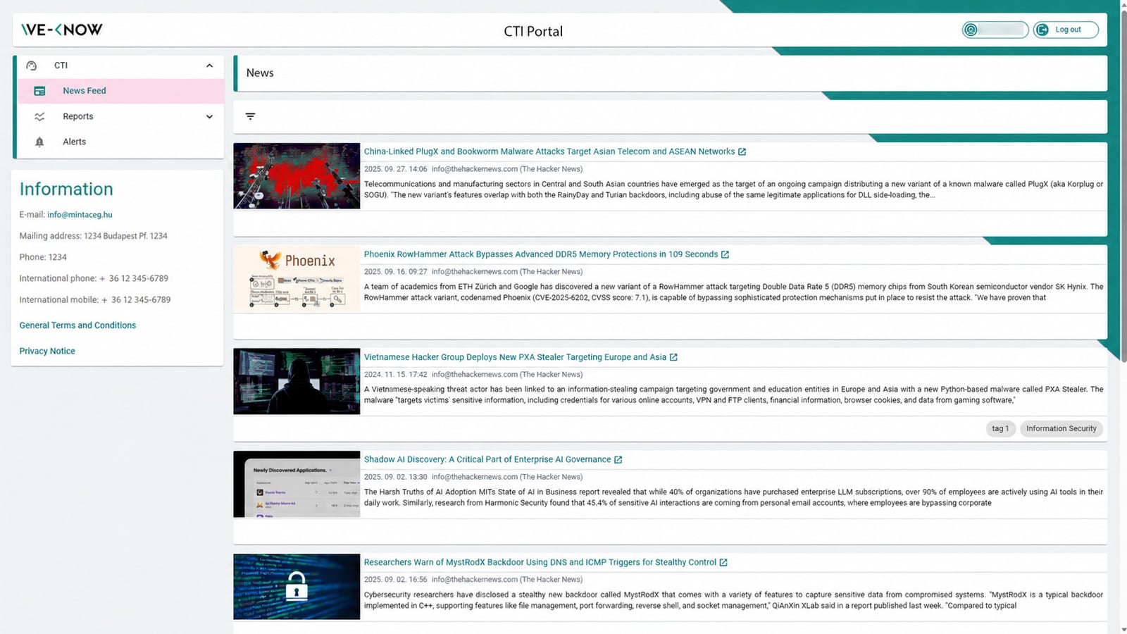 CTI — Cyber Threat Intelligence platform