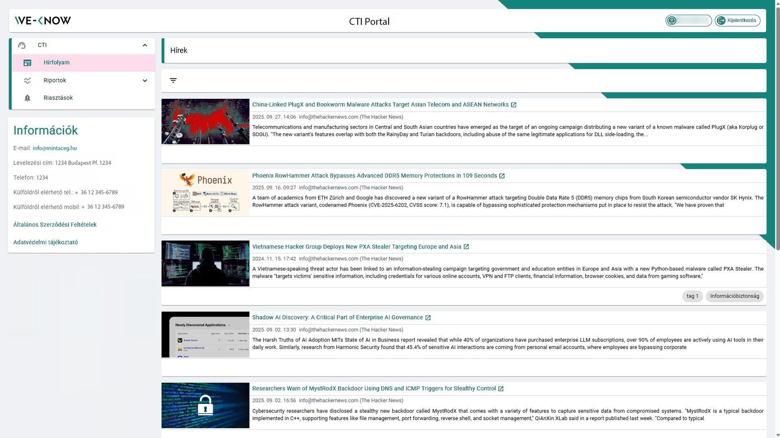 CTI — Cyber Threat Intelligence platform