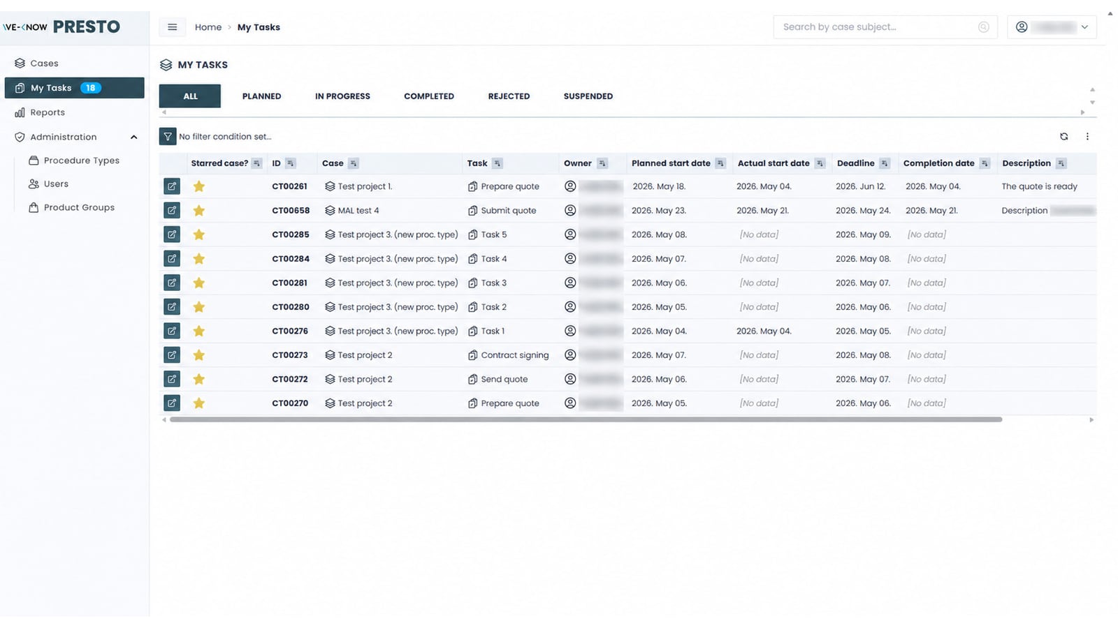 Presto — Workflow-based case and task management system